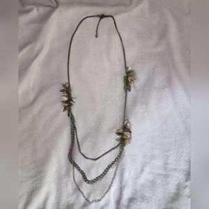 Ali-Khan New York Long Leaf Necklace